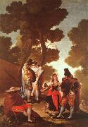 Francisco de Goya The Maja and the Masked Men oil on canvas
